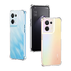 Oppo Reno8 5G用極薄ソフトケース シリコンケース 耐衝撃 全面保護 クリア透明 T07 Oppo クリア