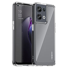 Oppo Reno8 5G用ハイブリットバンパーケース クリア透明 プラスチック カバー J01S Oppo クリア