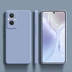 Oppo Reno8 Lite 5G用360度 フルカバー極薄ソフトケース シリコンケース 耐衝撃 全面保護 バンパー S01 Oppo ラベンダーグレー