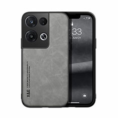 Oppo Reno8 Pro 5G用ケース 高級感 手触り良いレザー柄 DY1 Oppo グレー