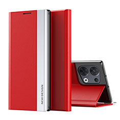 Oppo Reno8 Pro+ Plus 5G用手帳型 レザーケース スタンド カバー L02 Oppo レッド