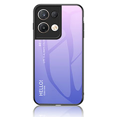 Oppo Reno8 Pro+ Plus 5G用ハイブリットバンパーケース プラスチック 鏡面 虹 グラデーション 勾配色 カバー LS1 Oppo ラベンダー