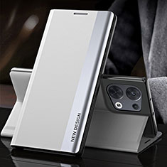 Oppo Reno8 Pro+ Plus 5G用手帳型 レザーケース スタンド カバー L01 Oppo ホワイト