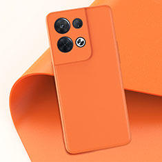 Oppo Reno8 Pro+ Plus 5G用ケース 高級感 手触り良いレザー柄 GS3 Oppo オレンジ
