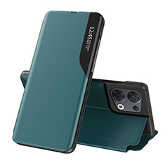 Oppo Reno9 Pro 5G用手帳型 レザーケース スタンド カバー L04 Oppo グリーン