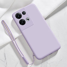 Oppo Reno9 Pro+ Plus 5G用360度 フルカバー極薄ソフトケース シリコンケース 耐衝撃 全面保護 バンパー S02 Oppo ラベンダー