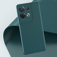 Oppo Reno9 Pro+ Plus 5G用ケース 高級感 手触り良いレザー柄 GS3 Oppo グリーン