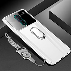 Oppo RX17 Pro用ハードケース プラスチック 質感もマット アンド指輪 マグネット式 P01 Oppo ホワイト
