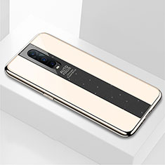 Oppo RX17 Pro用ハイブリットバンパーケース プラスチック 鏡面 カバー T03 Oppo ゴールド