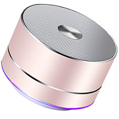 Realme C11用Bluetoothミニスピーカー ポータブルで高音質 ポータブルスピーカー K01 ローズゴールド