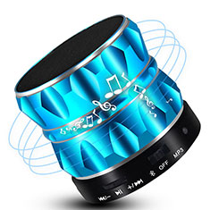 Sharp AQUOS Sense4 Plus用Bluetoothミニスピーカー ポータブルで高音質 ポータブルスピーカー S13 ブルー
