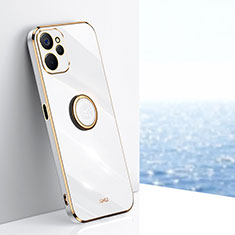 Realme 10 5G用極薄ソフトケース シリコンケース 耐衝撃 全面保護 アンド指輪 マグネット式 バンパー XL1 Realme ホワイト