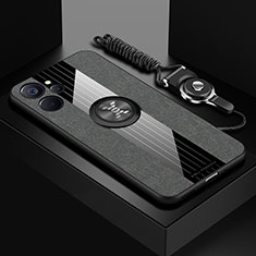 Realme 10 5G用極薄ソフトケース シリコンケース 耐衝撃 全面保護 アンド指輪 マグネット式 バンパー X03L Realme グレー
