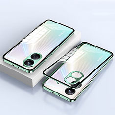 Realme 10 Pro+ Plus 5G用ケース 高級感 手触り良い アルミメタル 製の金属製 360度 フルカバーバンパー 鏡面 カバー Realme グリーン