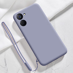 Realme 10S 5G用360度 フルカバー極薄ソフトケース シリコンケース 耐衝撃 全面保護 バンパー Realme ラベンダーグレー