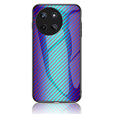 Realme 11 4G用ハイブリットバンパーケース プラスチック 鏡面 虹 グラデーション 勾配色 カバー LS2 Realme ネイビー