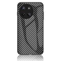 Realme 11 4G用ハイブリットバンパーケース プラスチック 鏡面 虹 グラデーション 勾配色 カバー LS2 Realme ブラック