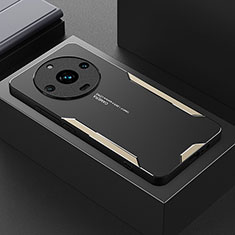 Realme 11 Pro 5G用ケース 高級感 手触り良い アルミメタル 製の金属製 兼シリコン カバー PB1 Realme ゴールド