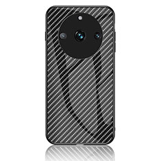 Realme 11 Pro 5G用ハイブリットバンパーケース プラスチック 鏡面 虹 グラデーション 勾配色 カバー LS2 Realme ブラック