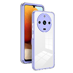 Realme 11 Pro 5G用ハイブリットバンパーケース クリア透明 プラスチック 鏡面 カバー H01P Realme パープル
