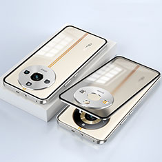 Realme 11 Pro 5G用ケース 高級感 手触り良い アルミメタル 製の金属製 360度 フルカバーバンパー 鏡面 カバー Realme シルバー