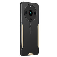 Realme 11 Pro+ Plus 5G用ケース 高級感 手触り良い アルミメタル 製の金属製 兼シリコン カバー PB2 Realme ゴールド