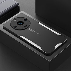 Realme 11 Pro+ Plus 5G用ケース 高級感 手触り良い アルミメタル 製の金属製 兼シリコン カバー PB1 Realme シルバー