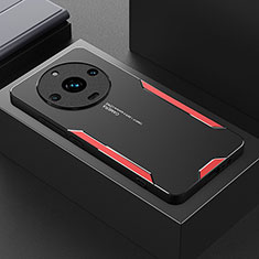 Realme 11 Pro+ Plus 5G用ケース 高級感 手触り良い アルミメタル 製の金属製 兼シリコン カバー PB1 Realme レッド