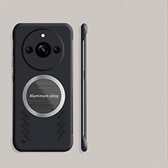 Realme 11 Pro+ Plus 5G用ハードケース プラスチック 質感もマット フレームレス カバー Mag-Safe 磁気 Magnetic Realme ブラック