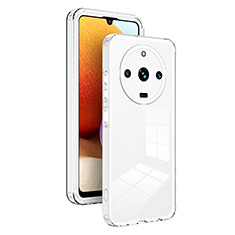 Realme 11 Pro+ Plus 5G用ハイブリットバンパーケース クリア透明 プラスチック 鏡面 カバー H01P Realme ホワイト