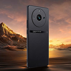 Realme 11 Pro+ Plus 5G用ケース 高級感 手触り良いレザー柄 QK4 Realme ブラック