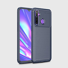 Realme 5i用シリコンケース ソフトタッチラバー ツイル カバー Realme ネイビー