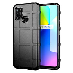 Realme 7i用360度 フルカバー極薄ソフトケース シリコンケース 耐衝撃 全面保護 バンパー S01 Realme ブラック