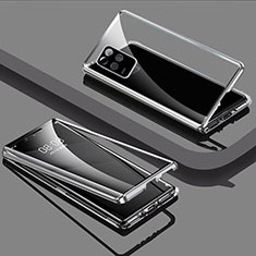 Realme 8 5G用ケース 高級感 手触り良い アルミメタル 製の金属製 360度 フルカバーバンパー 鏡面 カバー Realme シルバー