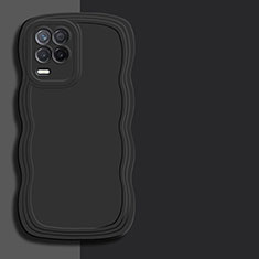 Realme 8s 5G用360度 フルカバー極薄ソフトケース シリコンケース 耐衝撃 全面保護 バンパー YK1 Realme ブラック