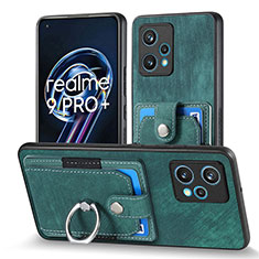 Realme 9 4G用シリコンケース ソフトタッチラバー レザー柄 カバー SD1 Realme グリーン