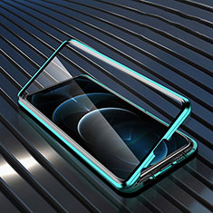 Realme 9 4G用ケース 高級感 手触り良い アルミメタル 製の金属製 360度 フルカバーバンパー 鏡面 カバー Realme グリーン