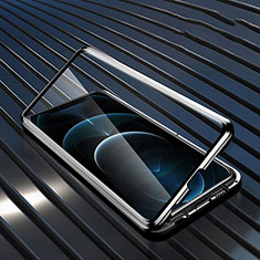 Realme 9 4G用ケース 高級感 手触り良い アルミメタル 製の金属製 360度 フルカバーバンパー 鏡面 カバー Realme ブラック