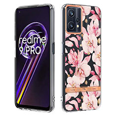 Realme 9 5G用シリコンケース ソフトタッチラバー バタフライ パターン カバー Y06B Realme ピンク