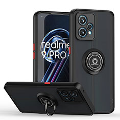 Realme 9 5G用ハイブリットバンパーケース プラスチック アンド指輪 マグネット式 QW2 Realme レッド・ブラック
