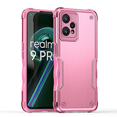 Realme 9 5G用ハイブリットバンパーケース プラスチック 兼シリコーン カバー QW1 Realme ピンク