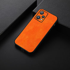 Realme 9 Pro 5G用ケース 高級感 手触り良いレザー柄 B06H Realme オレンジ