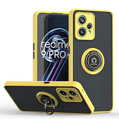 Realme 9 Pro 5G用ハイブリットバンパーケース プラスチック アンド指輪 マグネット式 QW2 Realme イエロー