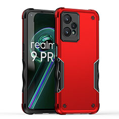 Realme 9 Pro 5G用ハイブリットバンパーケース プラスチック 兼シリコーン カバー QW1 Realme レッド