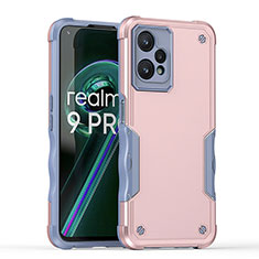 Realme 9 Pro 5G用ハイブリットバンパーケース プラスチック 兼シリコーン カバー QW1 Realme ローズゴールド
