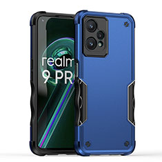 Realme 9 Pro 5G用ハイブリットバンパーケース プラスチック 兼シリコーン カバー QW1 Realme ネイビー