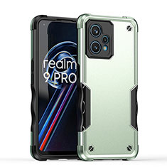Realme 9 Pro+ Plus 5G用ハイブリットバンパーケース プラスチック 兼シリコーン カバー QW1 Realme ライトグリーン