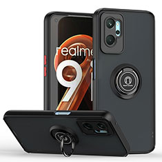 Realme 9i 4G用ハイブリットバンパーケース プラスチック アンド指輪 マグネット式 QW2 Realme レッド・ブラック