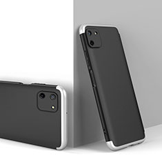 Realme C11用ハードケース プラスチック 質感もマット 前面と背面 360度 フルカバー Realme シルバー・ブラック