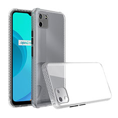 Realme C11用ハイブリットバンパーケース クリア透明 プラスチック 鏡面 カバー Realme クリア